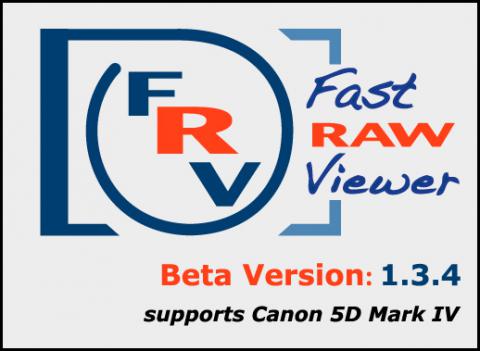 FastRawviewer 1.3.4 Beta. Support for Canon 5D Mark IV