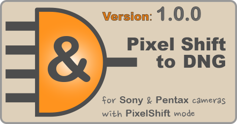 PIxelShift2DNG. Version 1.0.0