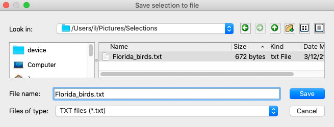 FastRawViewer. Append Selection to file